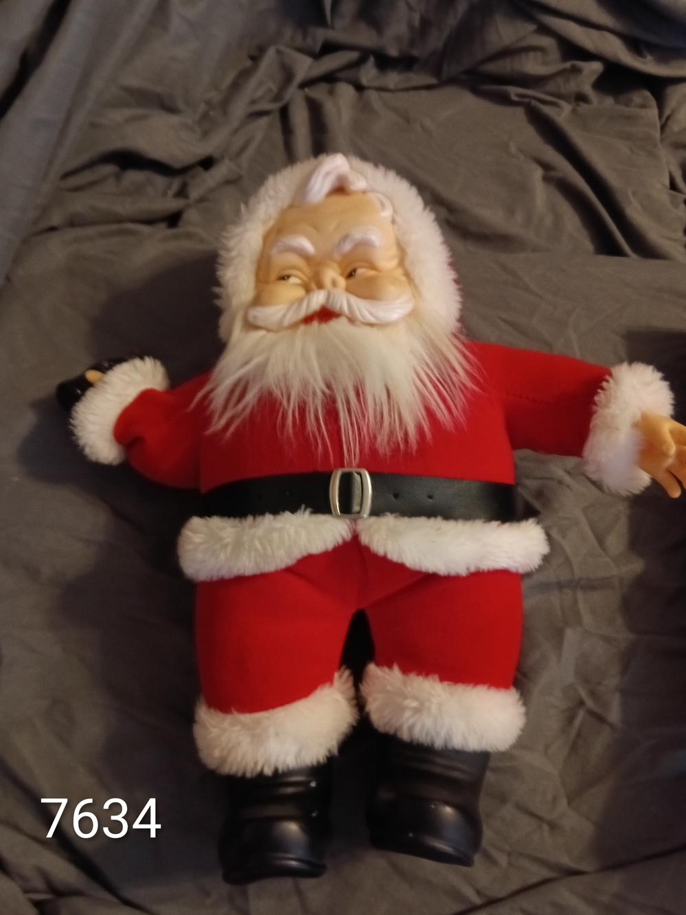 Coca Cola Red Santa Plush Doll with Faux Fur Trim